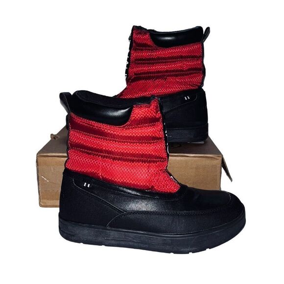 NAUTICA Men's Maten Weather Resistant Snow Zipper Insulated Duck Boot Sz 7 Red - Picture 3 of 6
